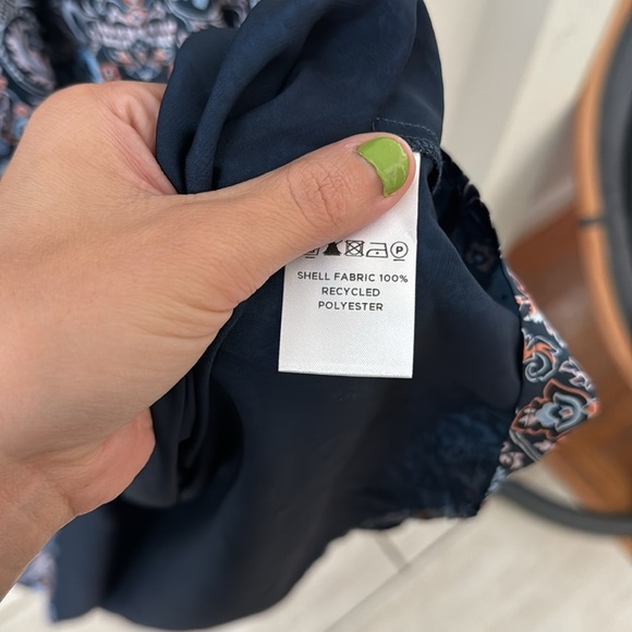 Outerknown Blue Pink Orange Tiered Maxi Skirt Side Zip Size Small / 26 Waist - Picture 6 of 10